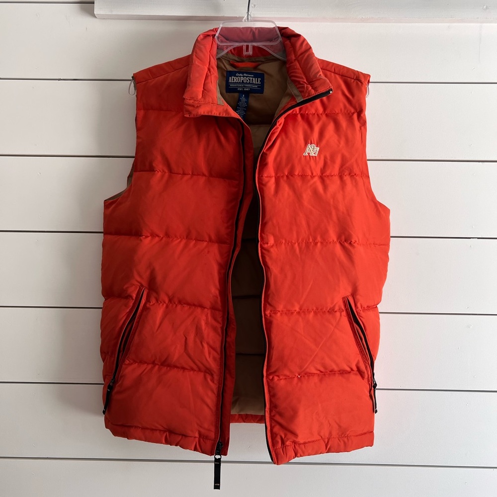 Aeropostale Orange Puffer Vest